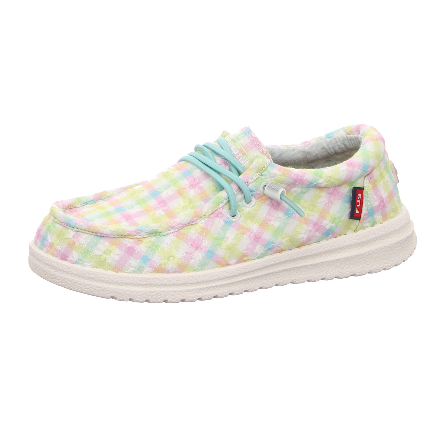Fusion Slipper bunt weiss/weiss kombi