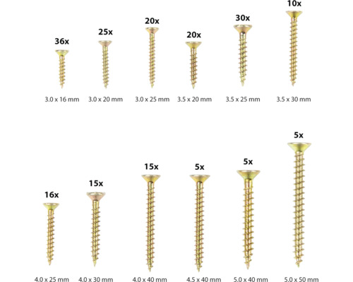 Multifunctioneel schroevenassortiment, 202 stuks