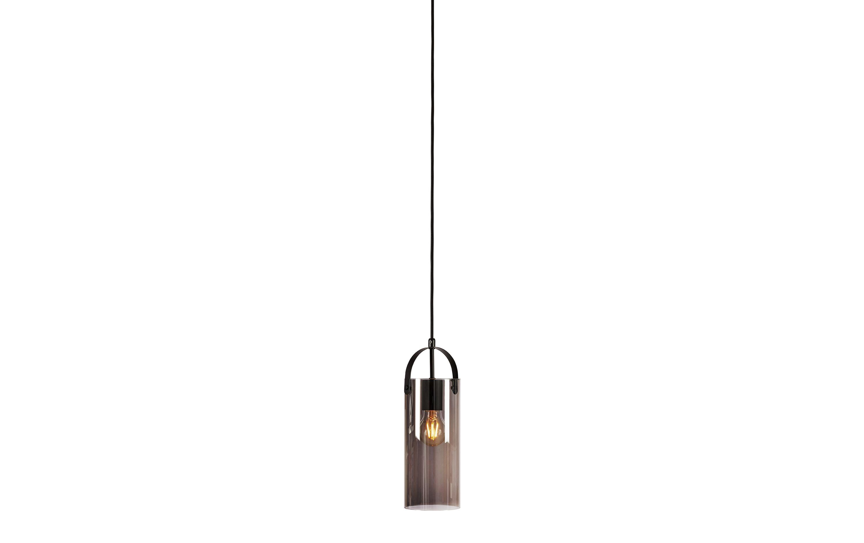 Pendelleuchte Glory, Ø 12 cm, E27, Schwarz/ SmokeHängeleuchte zur Deckenmontage