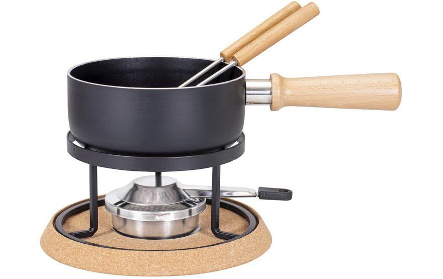 Kadastar Fondue »Bernina 5 Teile, Schwarz« Holzart: Buche (China)