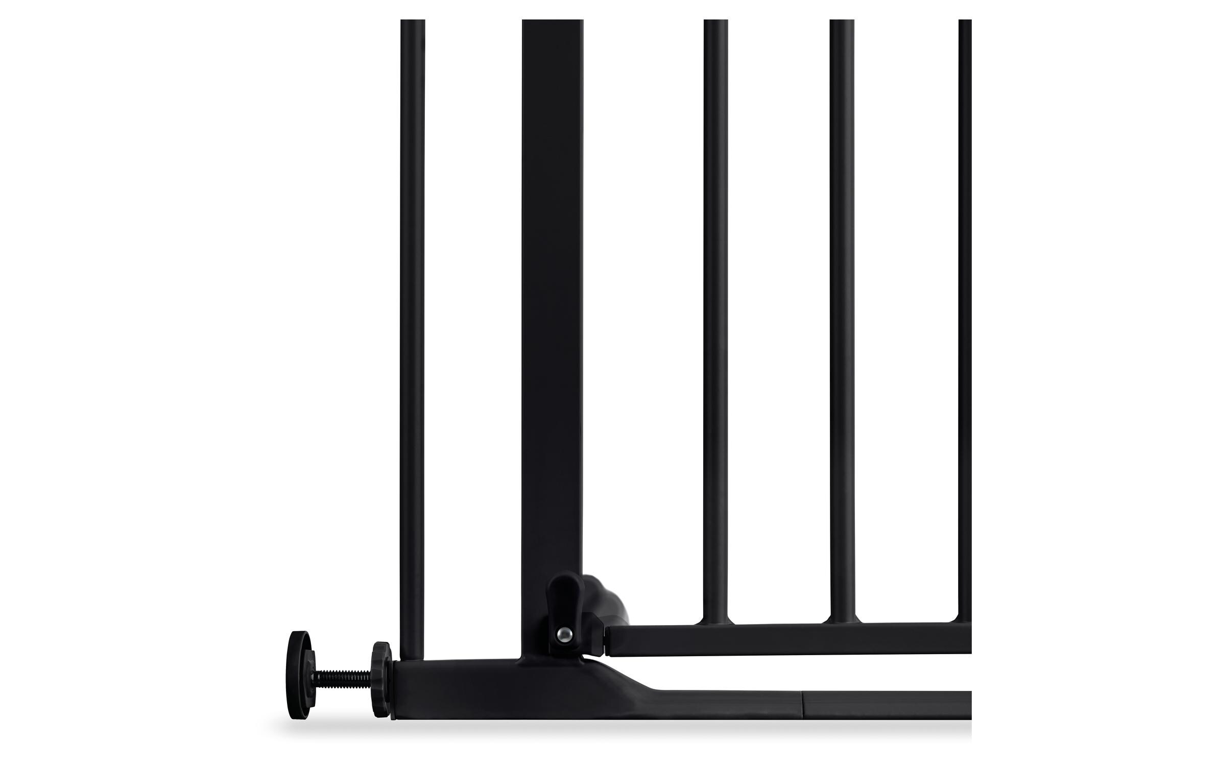 Türschutzgitter Clear Step Autoclose 2 Schwarz 75 cm - 80 cmBarrierefreies, automatisch schliessendes Tür- und Treppenschutzgitter-Set