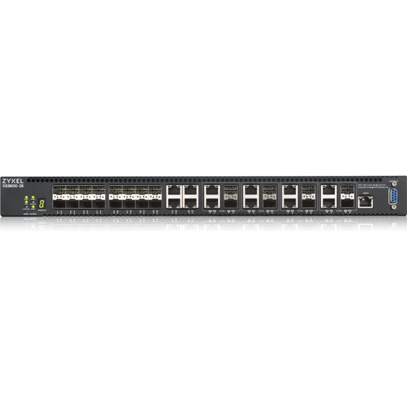 Zyxel XS3800-28 Géré L2+ 10G Ethernet (100/1000/10000) Noir