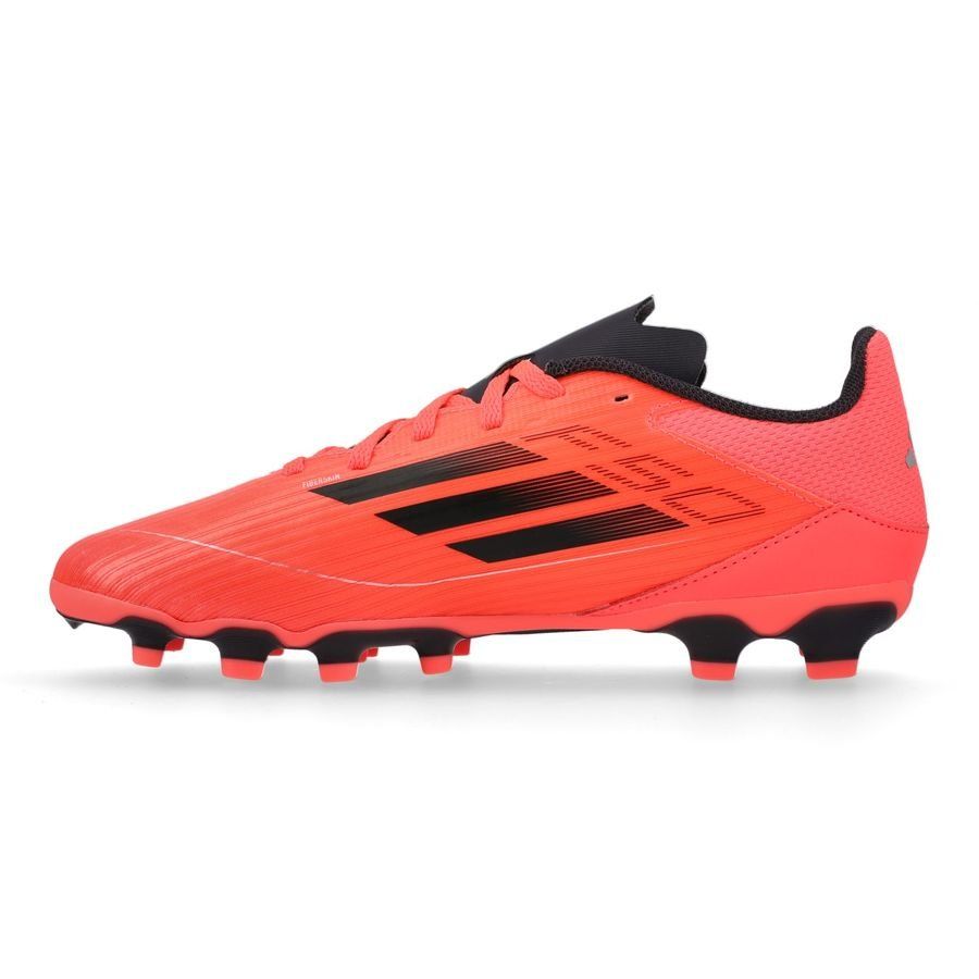 adidas F50 League MG Vivid Horizon - Turbo/Aurora Black/Argenté Enfant