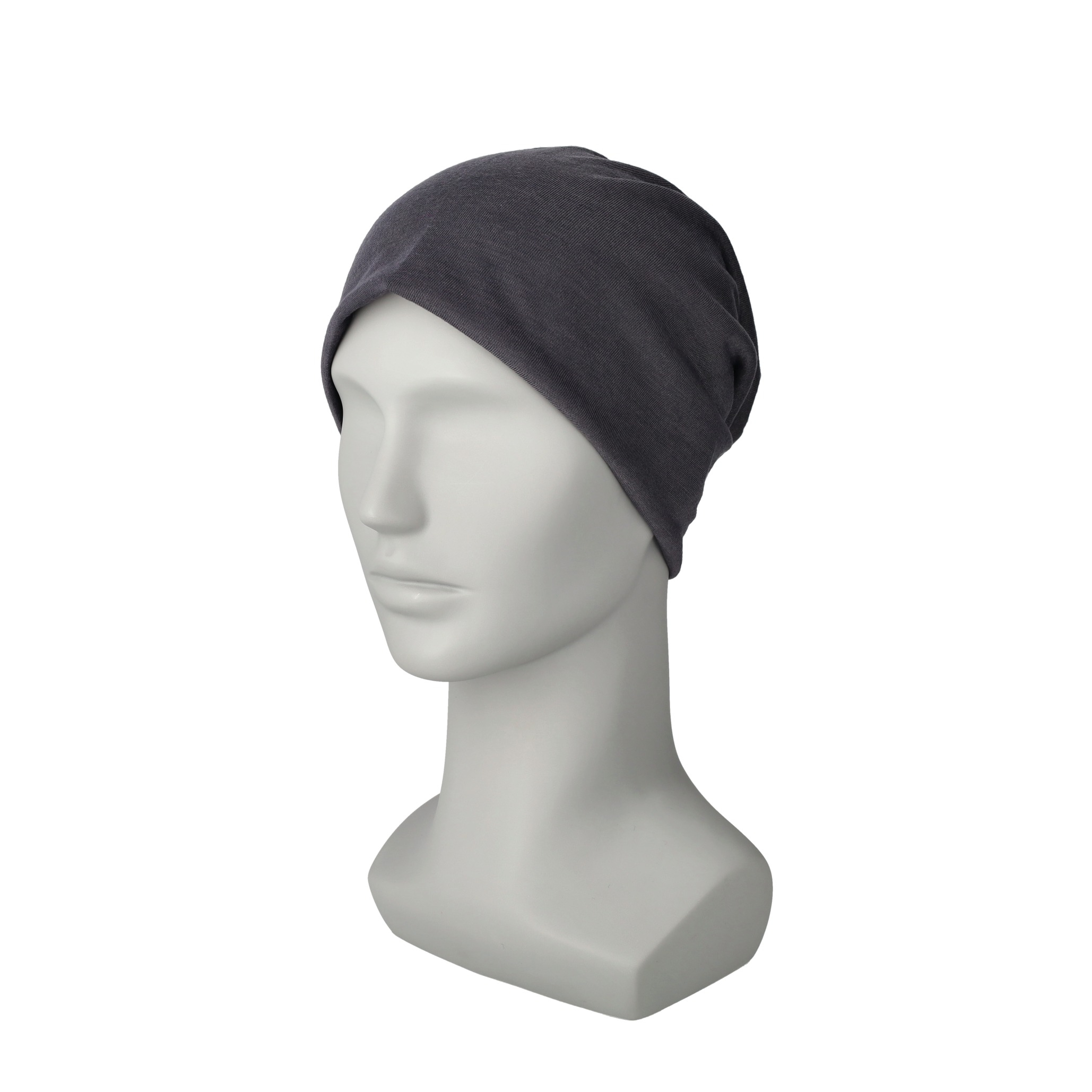 Unisex Beanie Baumwolle Winter Mütze (One Size) - Dunkelgrau