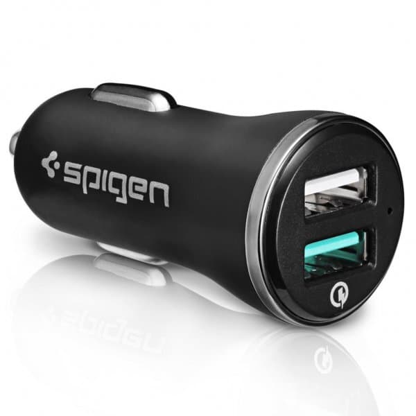 Spigen Biloplader F27QC QC 3.0 Sort