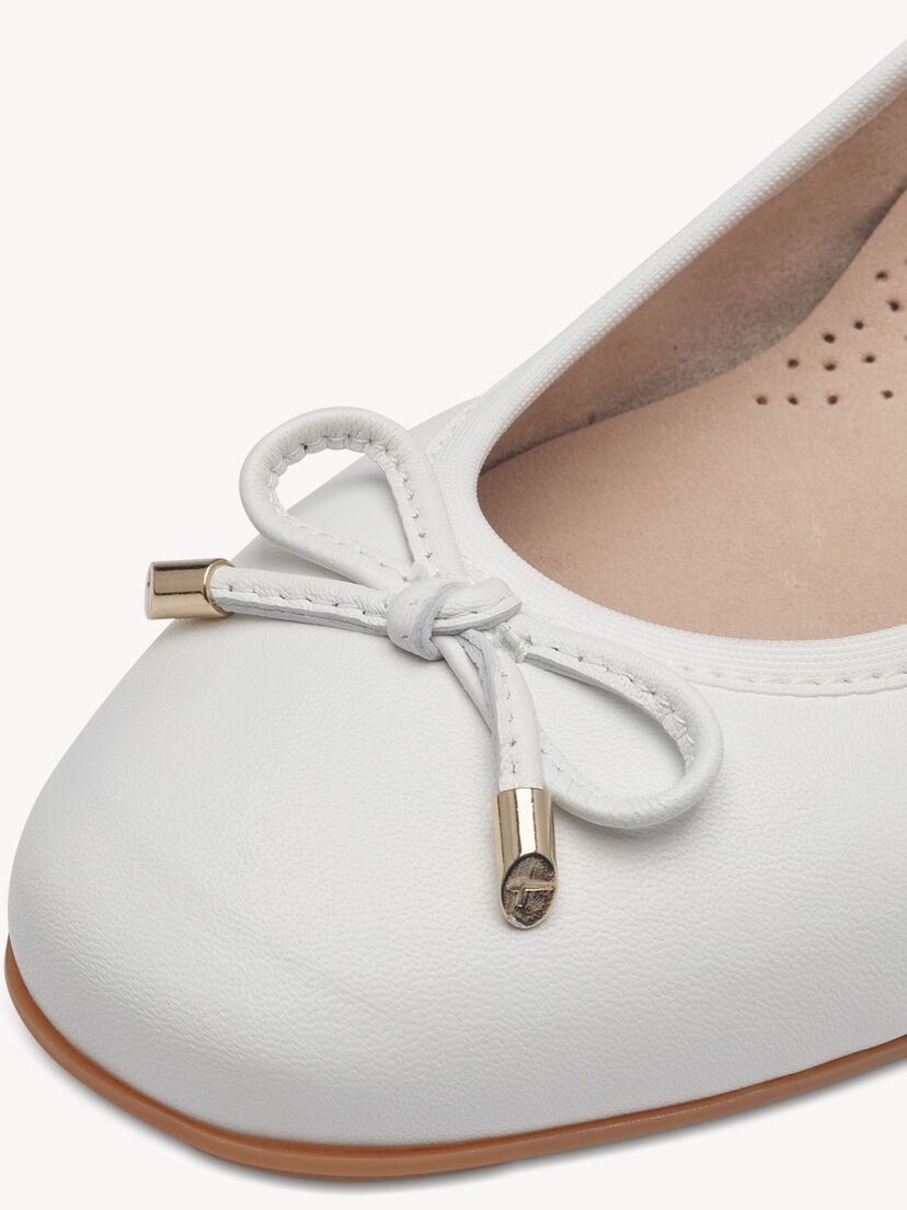 Leren Ballerina - wit