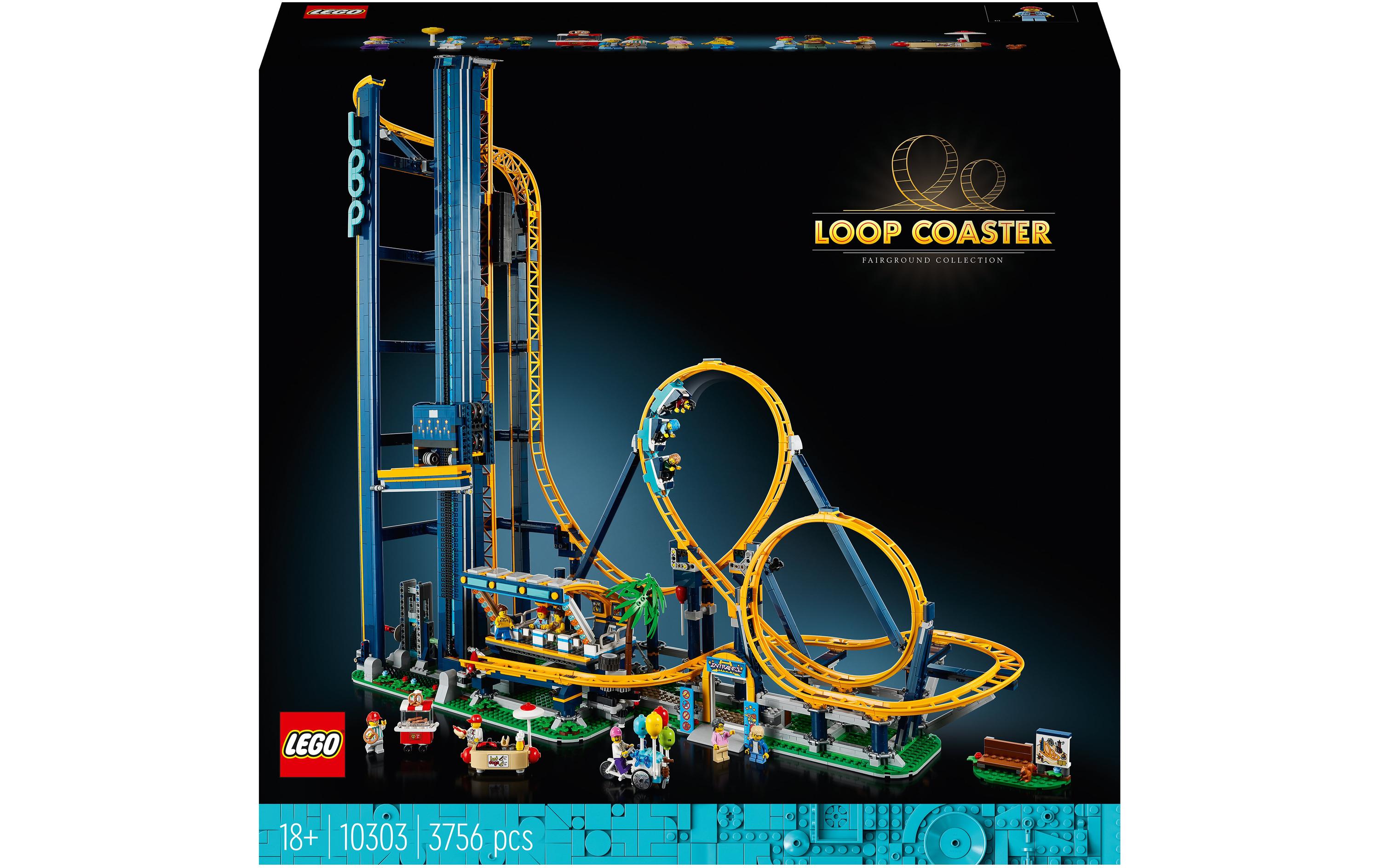 Icons Looping-Achterbahn 10303<br>Eine schwerkraftgetriebene Achterbahn aus LEGO