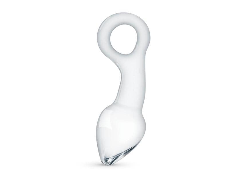 Glass Glass Prostate Plug No. 13 Transparenter Buttplug aus Glas für die Prostatastimulation