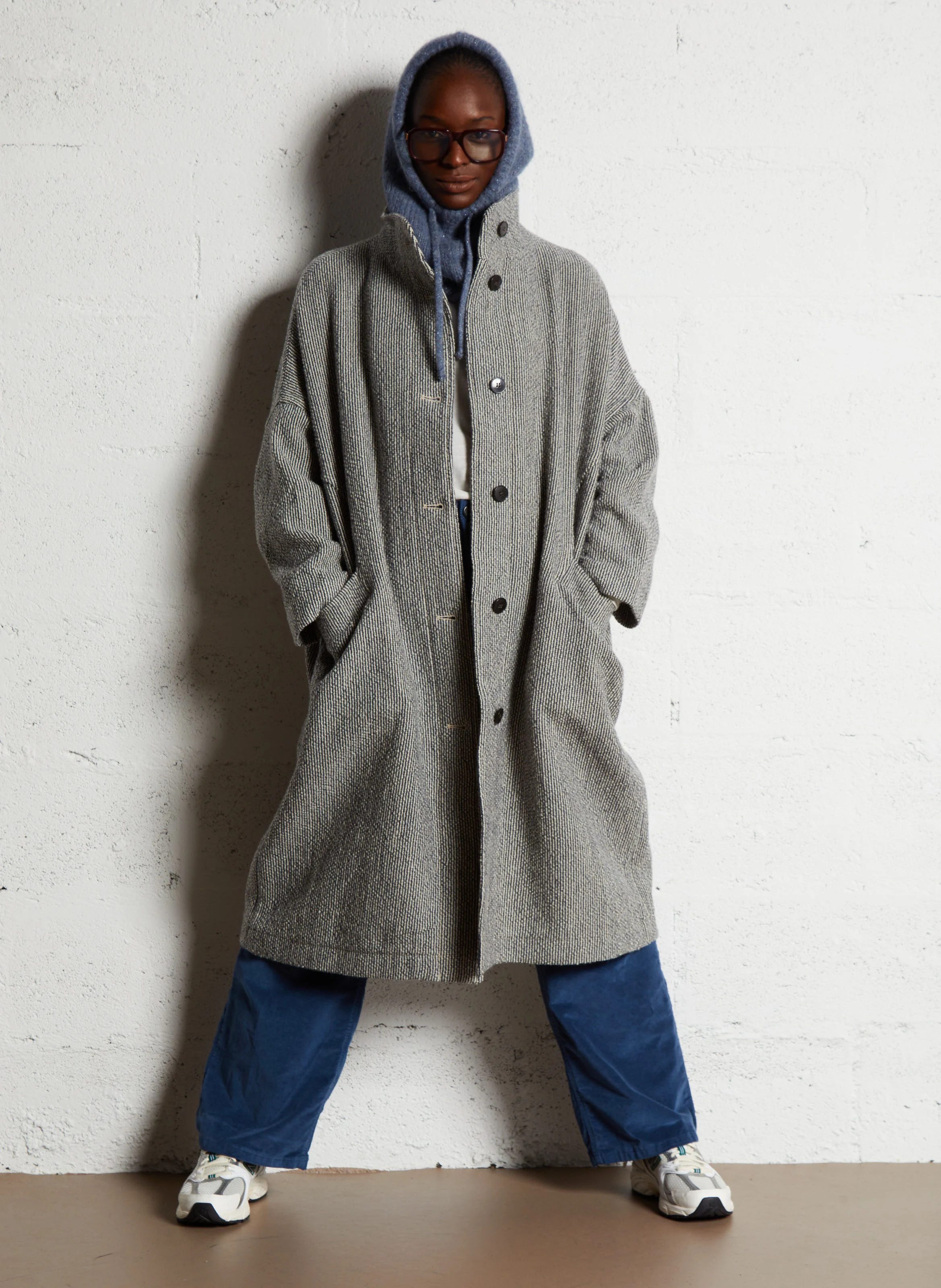 VERMONT - Manteau long en laine | Blanc
