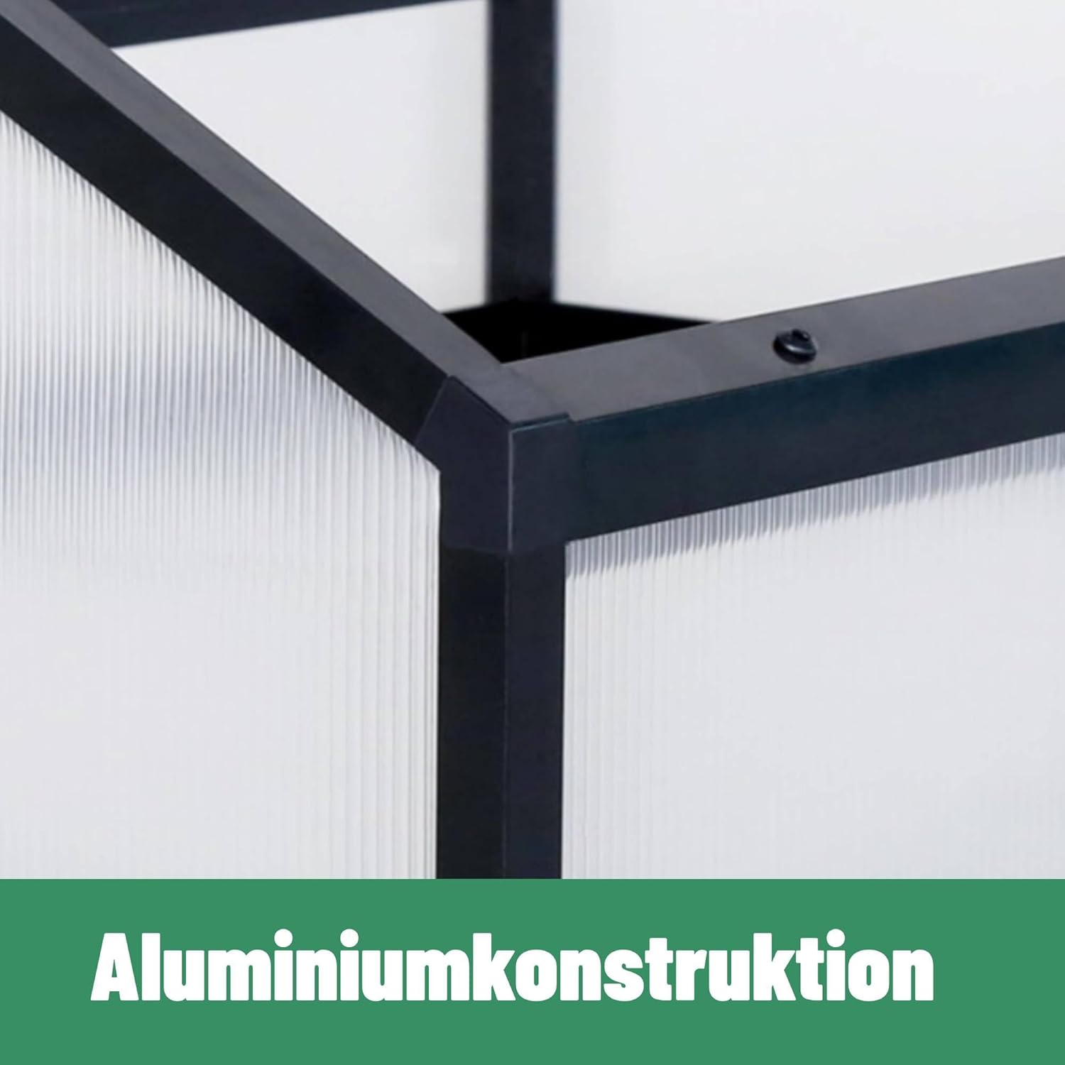 Alu Mini-Gewächshaus Frühbeet Treibhaus,|117x97x52.5 cm|Tomatenhaus Pflanzenhaus, 10kg