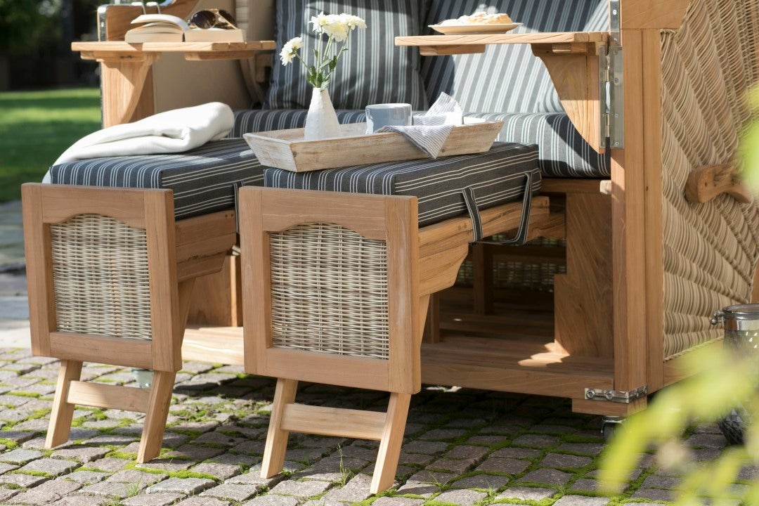 Strandstoel Rantum Teak PE kuip Design 500