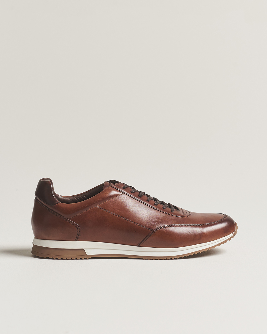 Loake 1880 Bannister Leather Running Sneaker Cedar