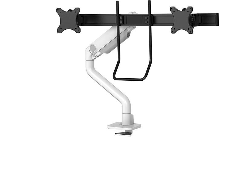 NEOMOUNTS Tischständer DS75S-950 WH2 bis 16 kg – Weiss Voll bewegliche Tischhalterung für 17-27
