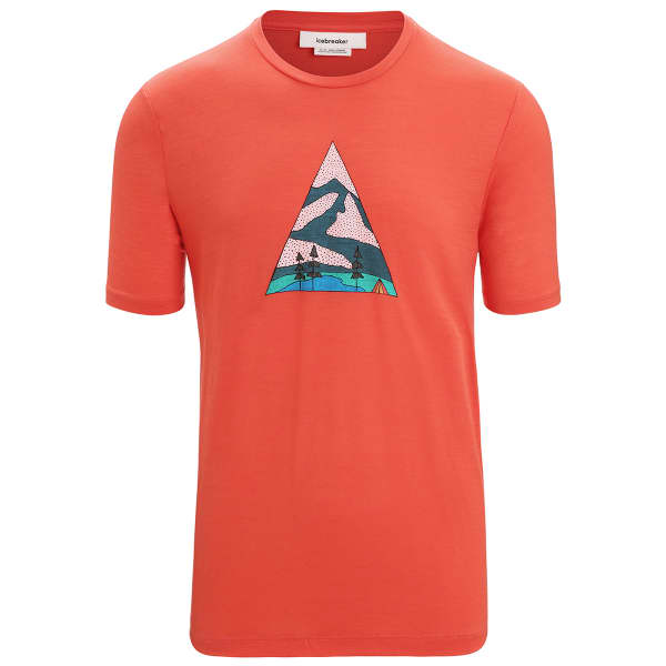 T-shirt randonnée ICEBREAKER M TECH LITE II SS TEE CAMPING GROUNDS VIBRANT EARTH