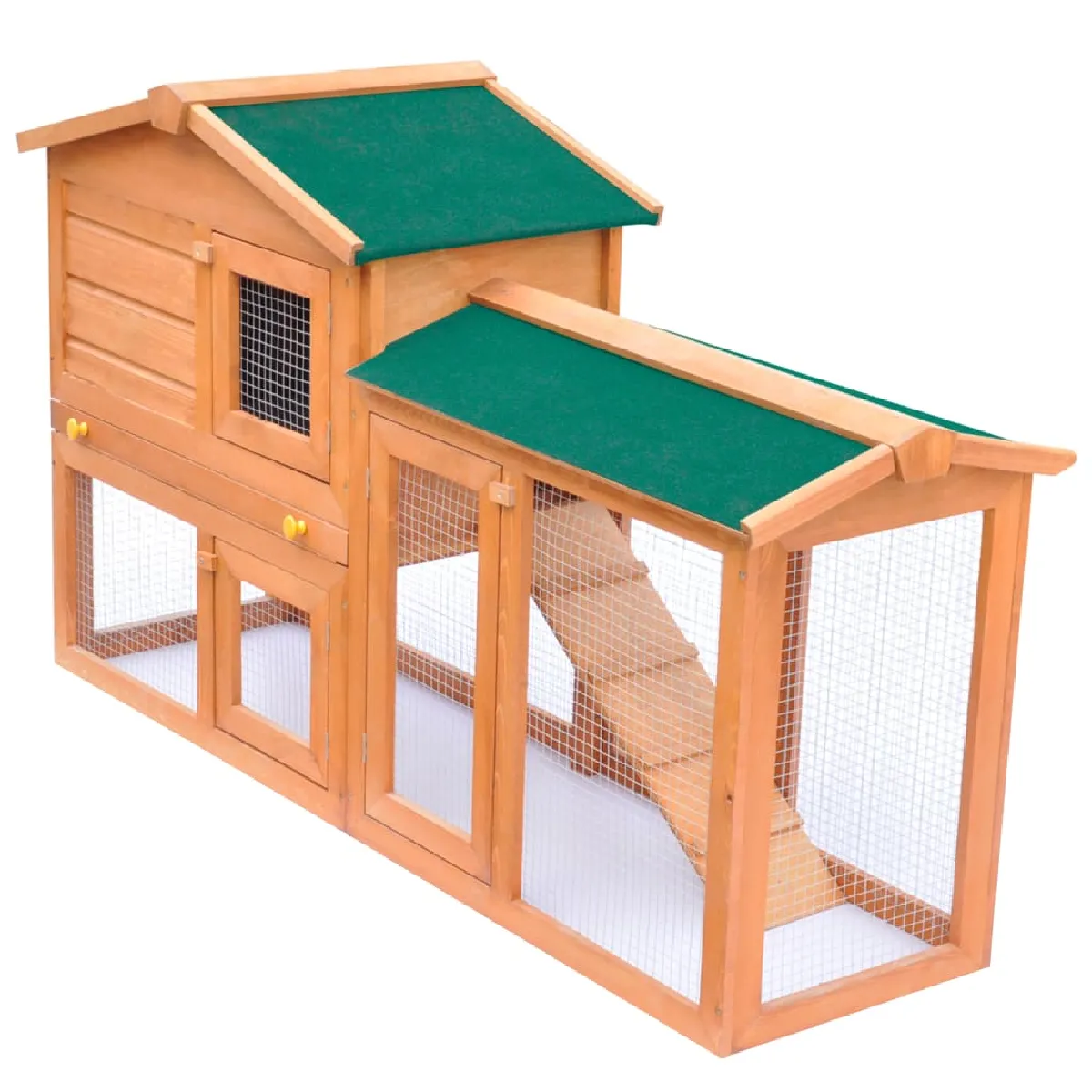 vidaXL Clapier extérieur - Large - Bois