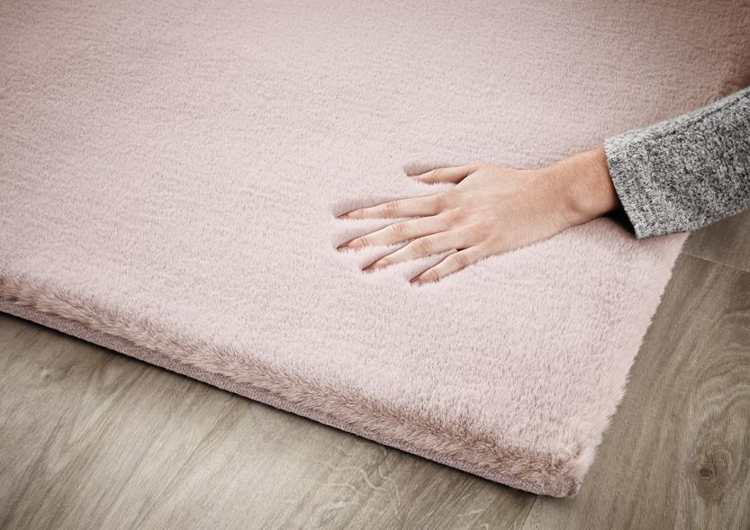 Teppich PLUSH rund rosa