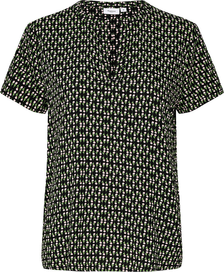 Saint Tropez TikkaSZ Blouse Black line florals