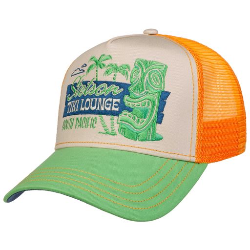 MJM Tiki Lounge Trucker Cap, Orange/Green, One size