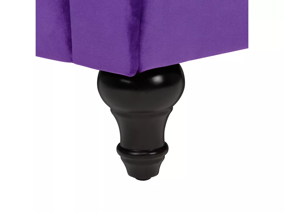 Canapé 3 places en velours violet CHESTERFIELD
