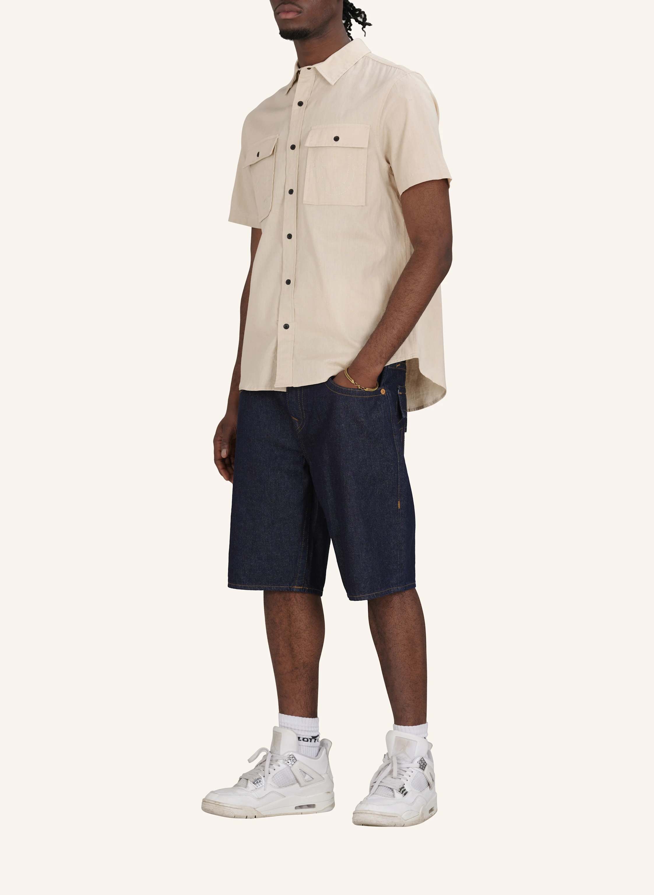 TRUE RELIGION Jeansshorts BOBBY