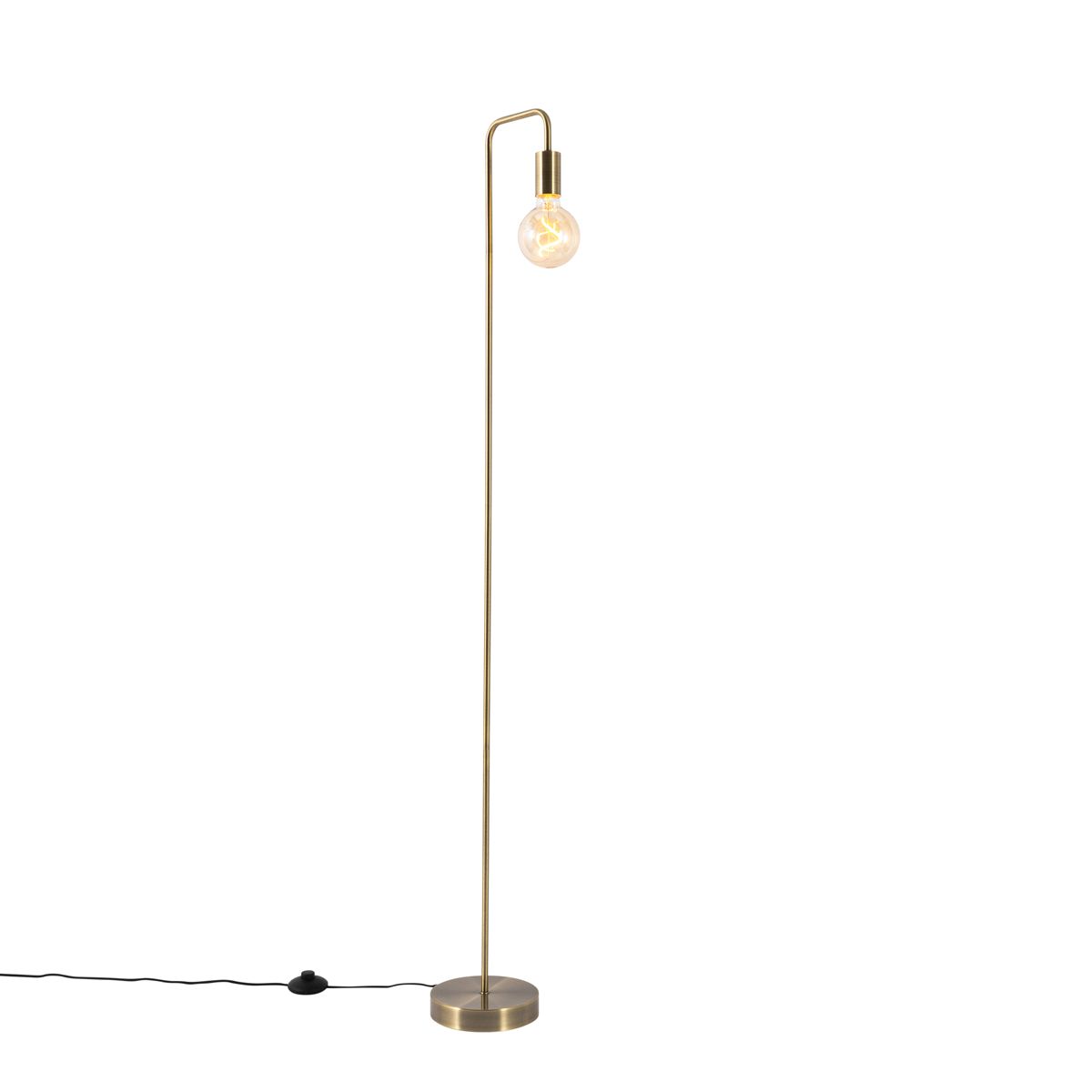 Moderne vloerlamp brons rond 145cm - Facil