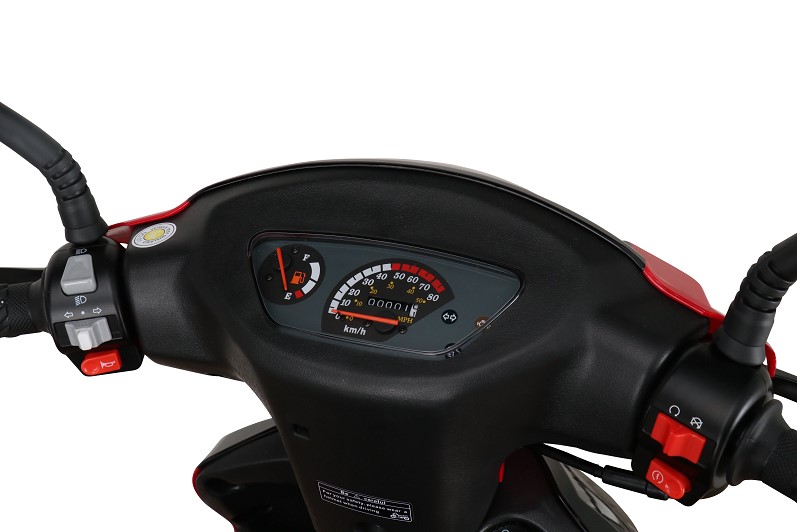 Alpha Motors Motorroller CityLeader 50 ccm 45 kmh EURO 5 schwarz inkl. Topcase