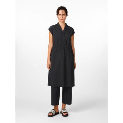 Damenkleid mit Schalkragen, Schwarz