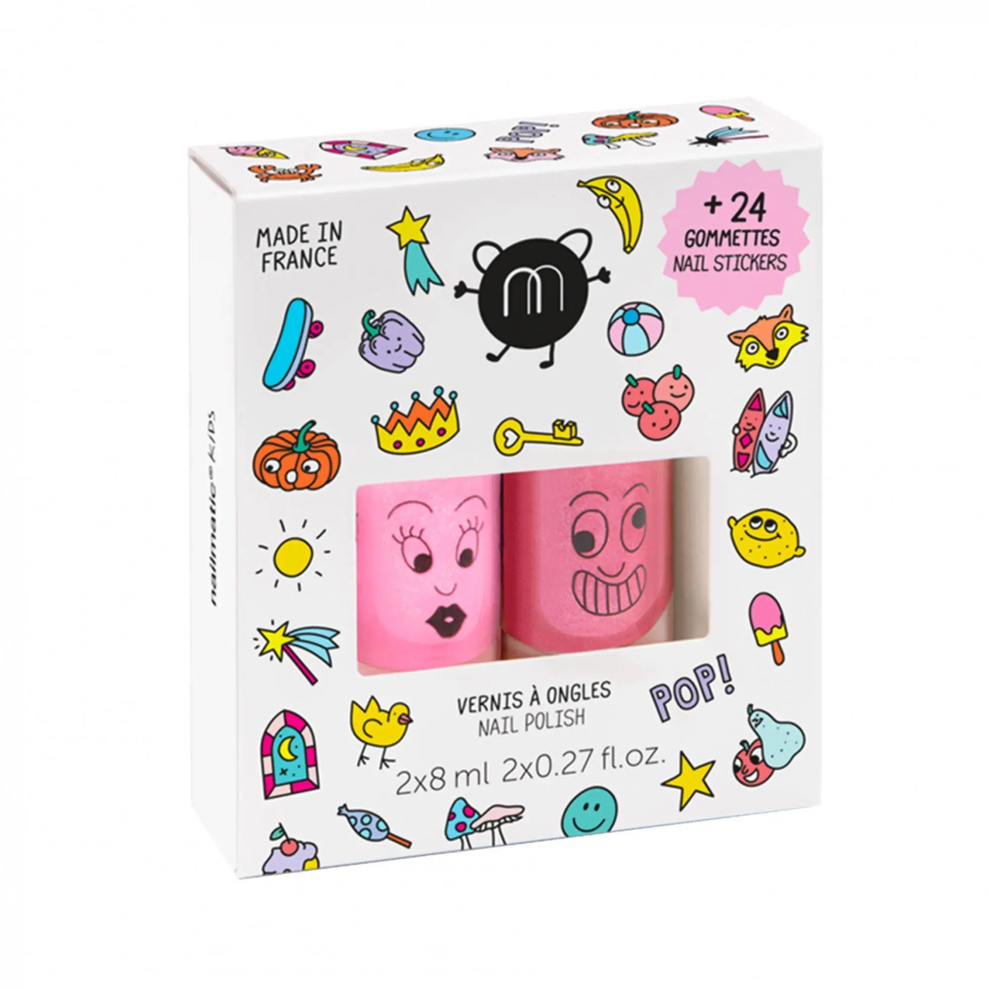 Nailmatic - Coffret POP Vernis enfant & Gommettes- Coffret enfant
