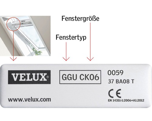 VELUX verduisterend rolgordijn, effen wit, op zonne-energie, aluminium frame, DSL C02 1025S