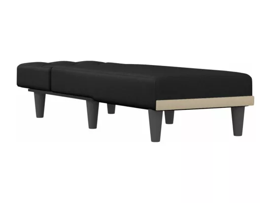 Prolenta Premium - Chaise longue noir tissu