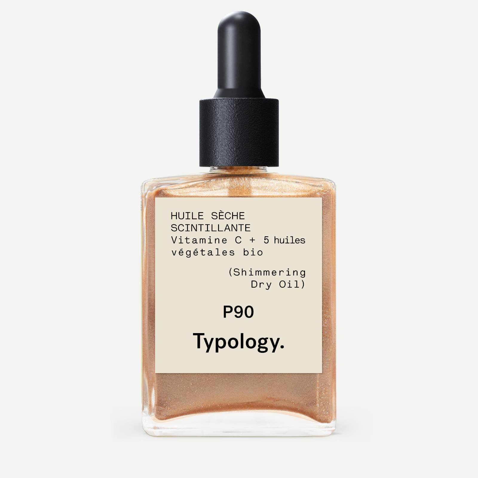 P90 - Huile sèche scintillante<br>Vitamine C + 5 huiles végétales bio