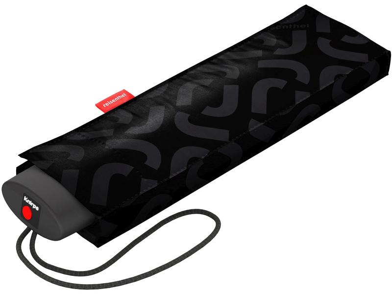 Reisenthel Knirps Schirm Pocket Mini Signature Black Hot Pr Regenschirm aus recyceltem PET