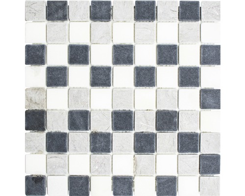 Natuursteenmozaïek MOS 32/1125 grijs 30,5x30,5 cm