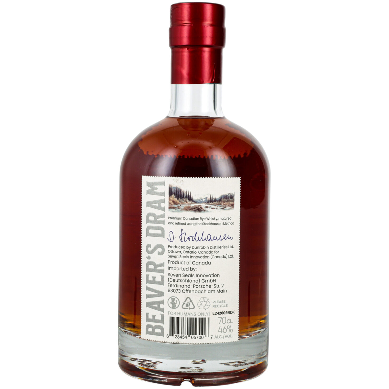 Beaver`s Dram Canadian Rye Whisky -70cl
