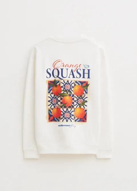 Sweater met print fruit off-white (WIT.O)