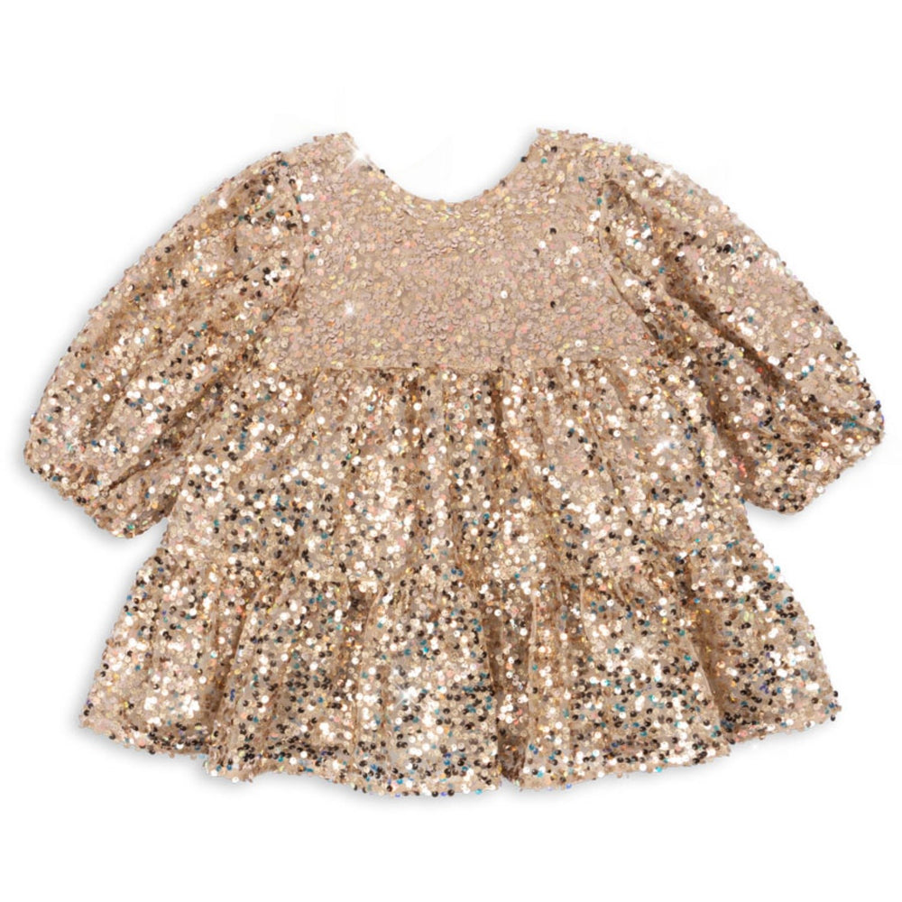 Køb Konges Sløjd Gold Glitter Lila Sequins Sløjfe Kjole