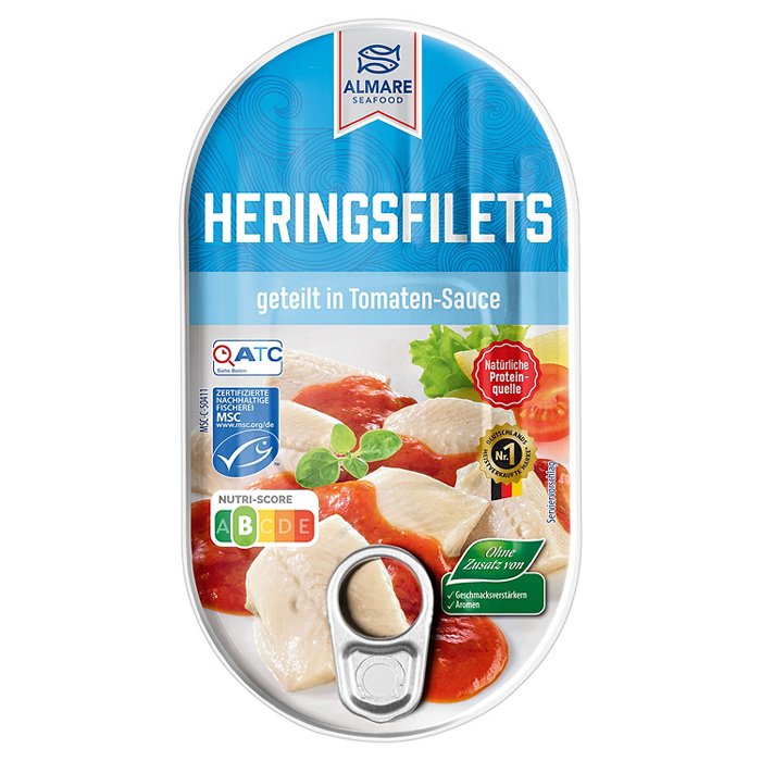 ALMARE SEAFOOD Heringsfilet 200 g, Tomatensauce