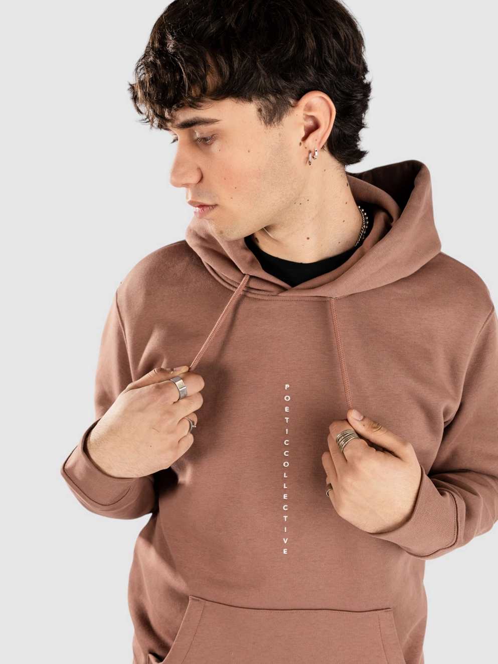 Poetic Collective Painting Hoodie brown