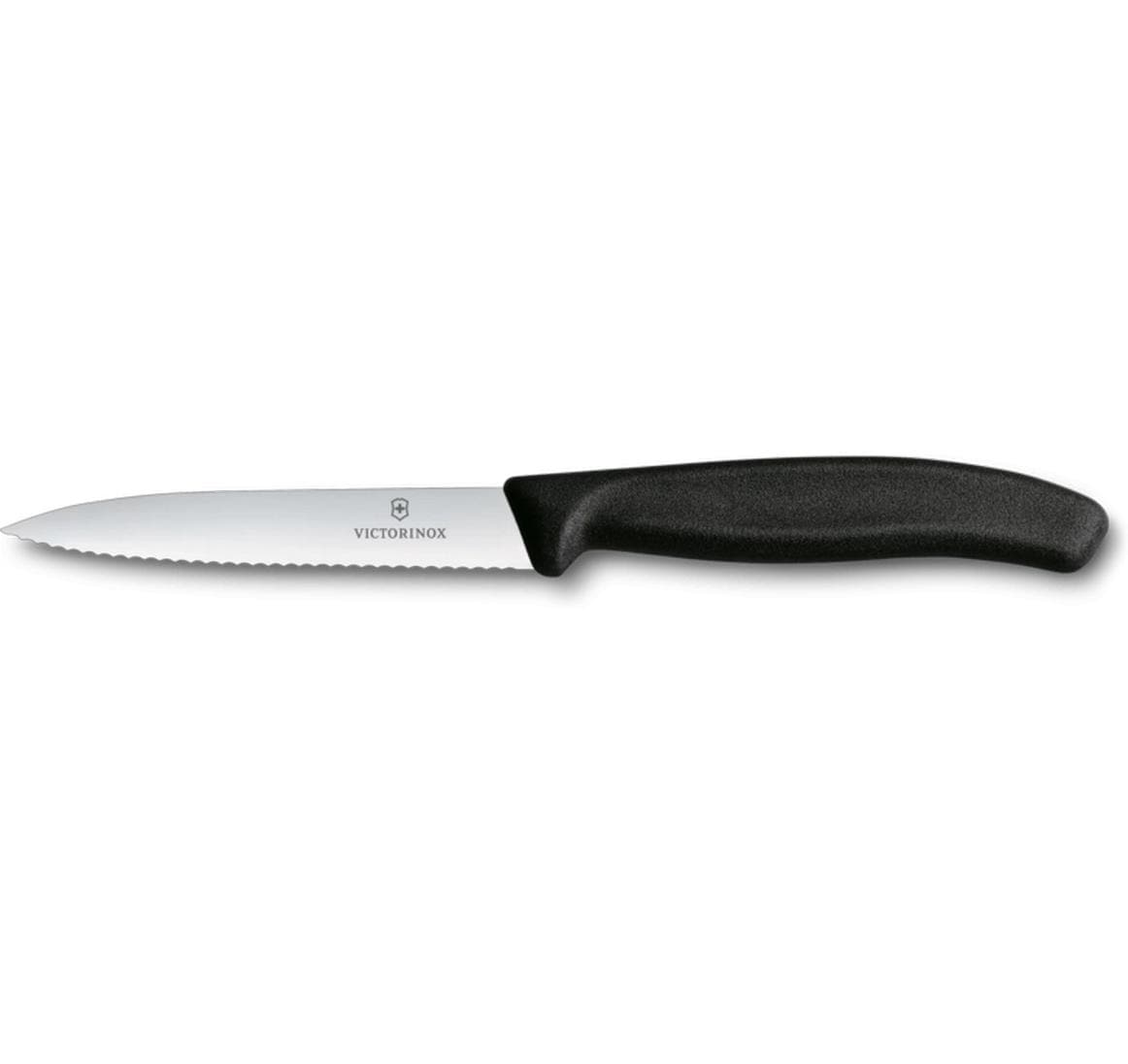 Gemüsemesser Swiss Classic Schwarz, 10 cmPraktisches Gemüsemesser mit Wellenschliff