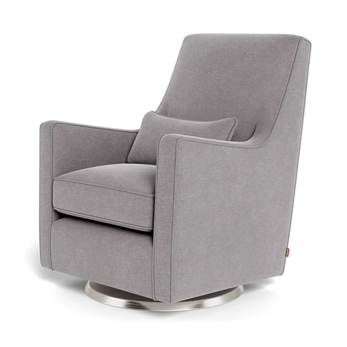 Monte Fauteuil Berçant et Pivotant Luca - Pebble Gris  Argent