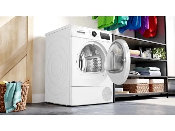 Bosch Serie | 6 WTU876IHSN - Tørremaskine - Wi-Fi - bredde: 59.8 cm - dybde: 66.5 cm - højde: 84.2 cm - frontbetjening - hvid