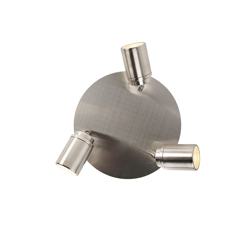 Moderne badkamer spot staal 3-lichts IP44 - Ducha