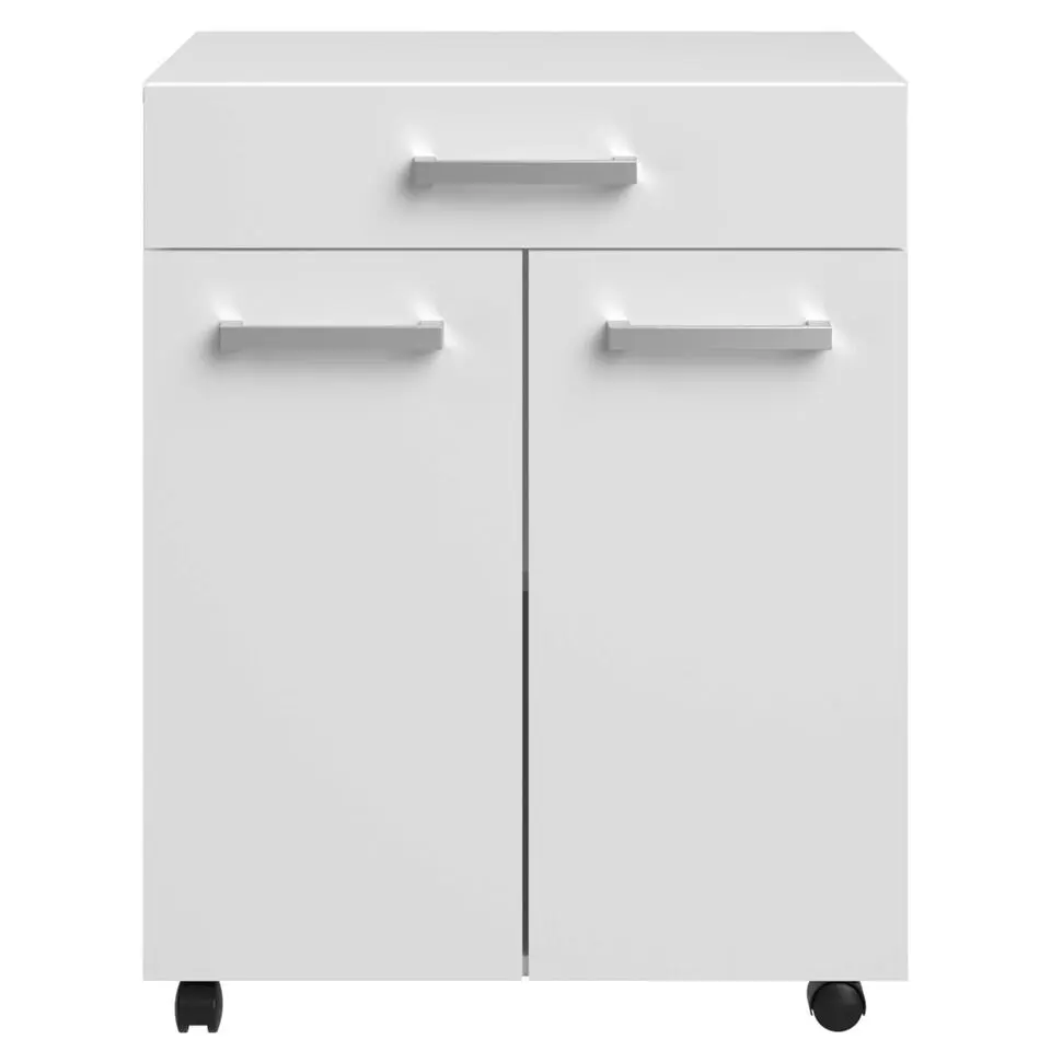 Keukenkastje Unya met wieltjes - 2 deuren & 1 lade - wit
