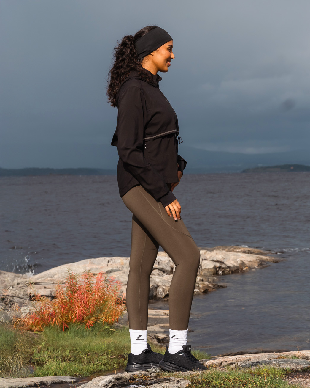 LEVITY Conquer Running Pocket Tights Green Forest
