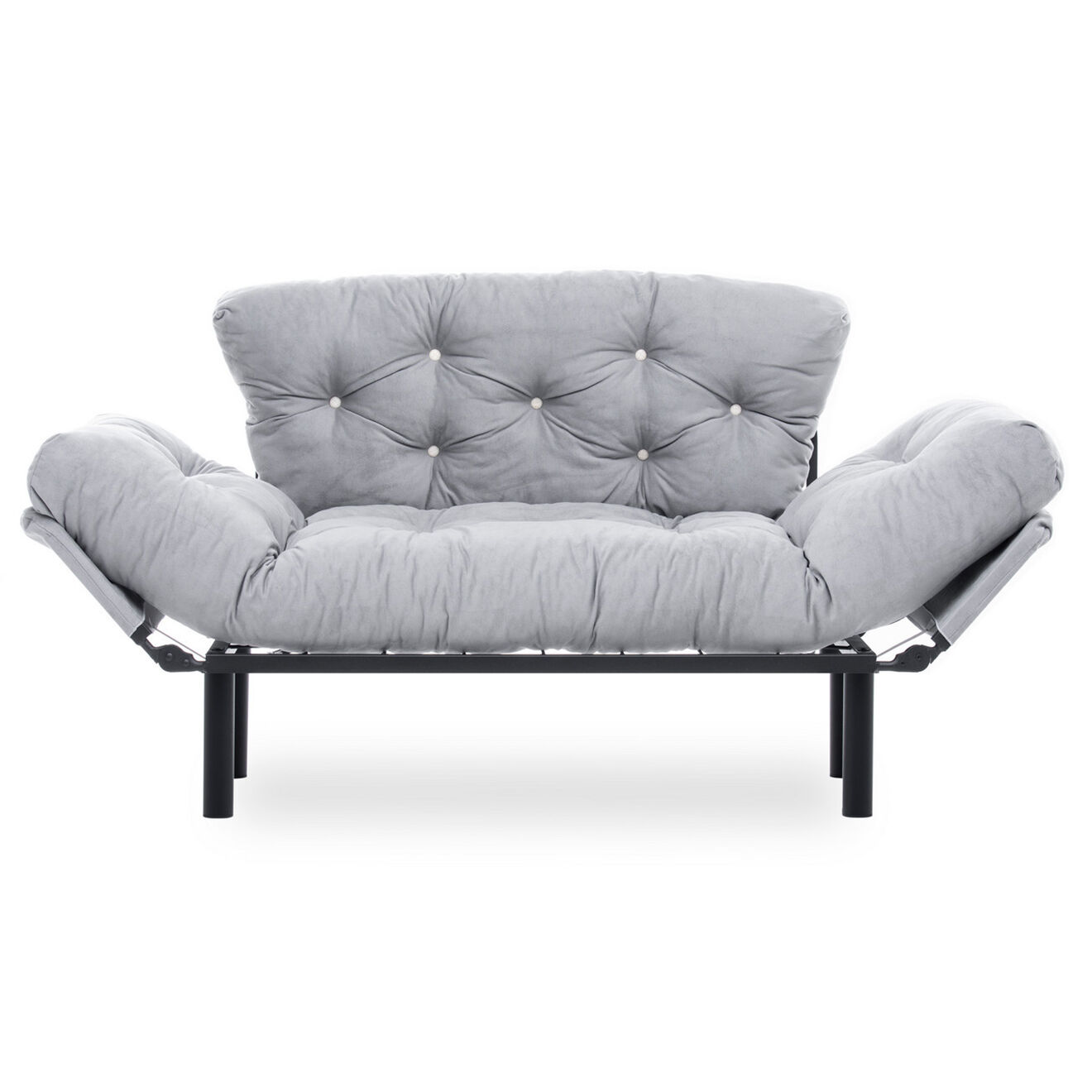 Atelier del Sofa Canapé 2 places convertible Nitta gris - 155x85x73 cm