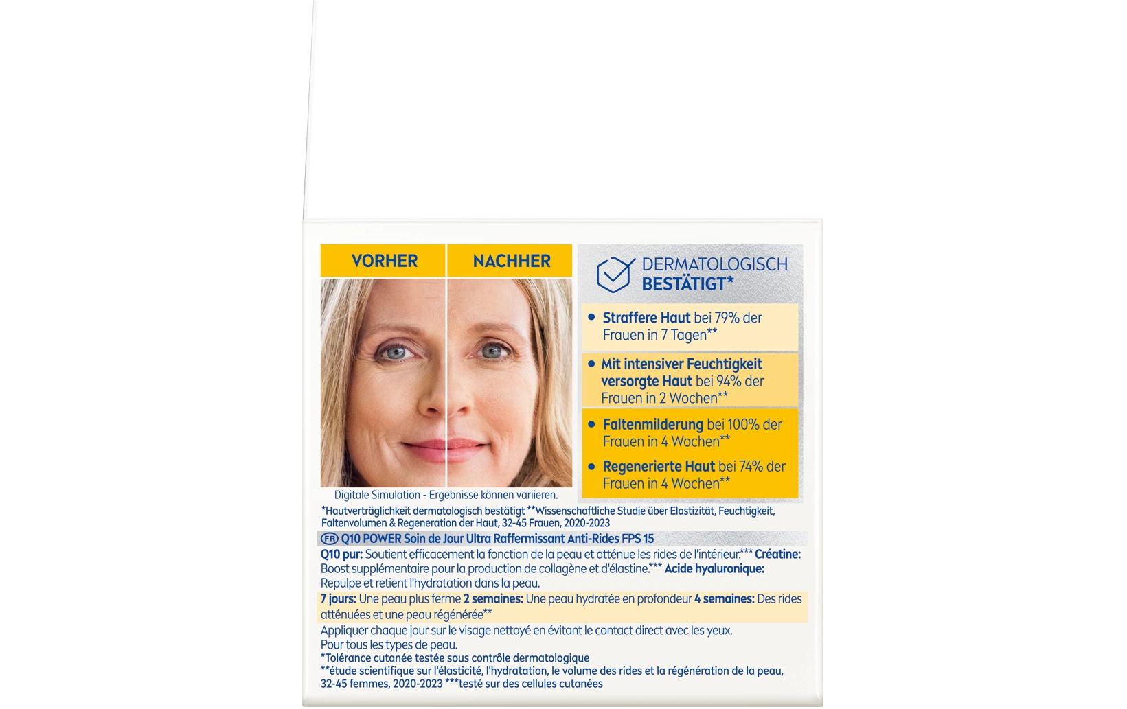 Tagescrème Care Q10 straffend LSF 15 50 mlFeuchtigkeitsspendende Tagespflege