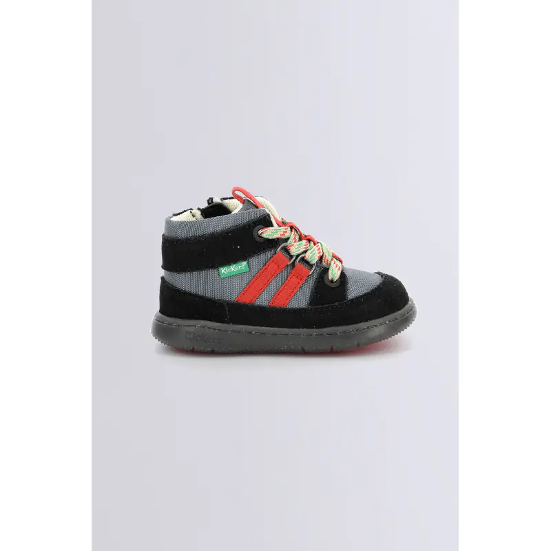 KICKBUBBLO NOIR ROUGE BOTTILLONS Synthétique Mixte
