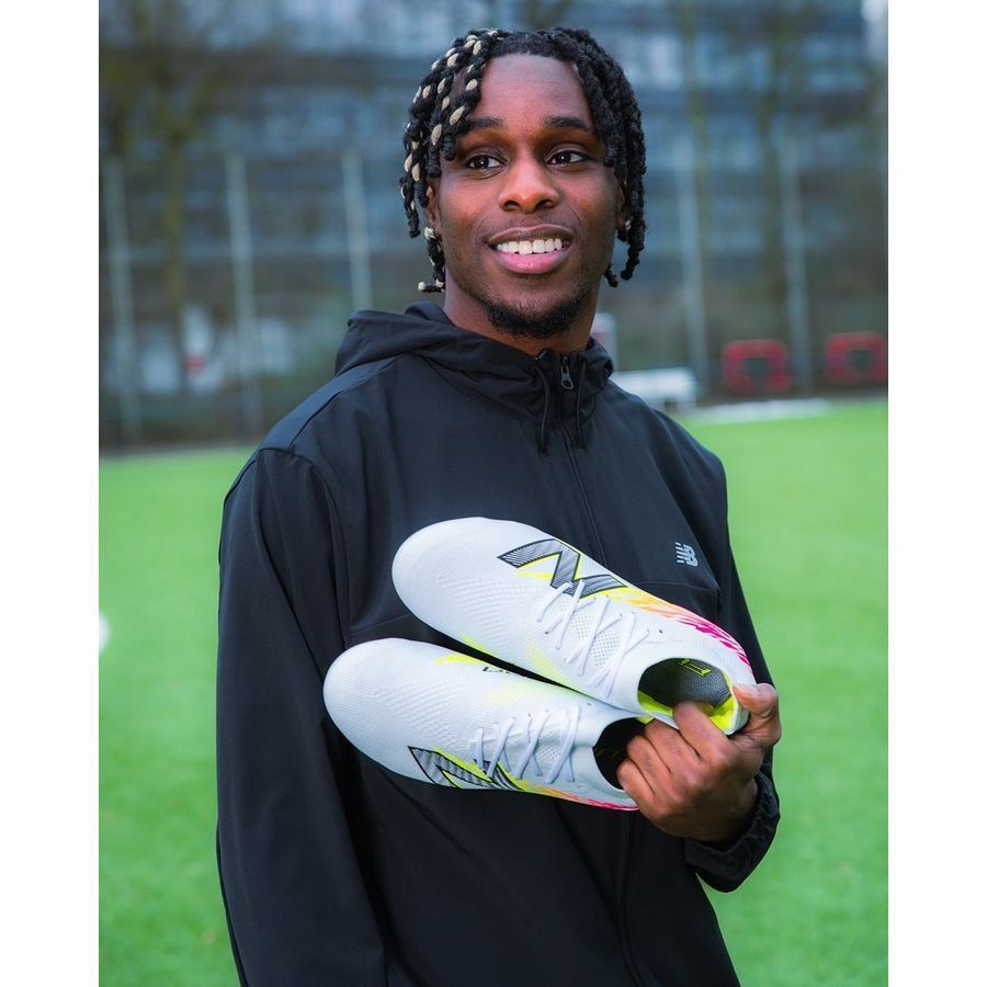 New Balance Furon V8 Elite FG Flash Point - Blanc/Rouge/Argenté