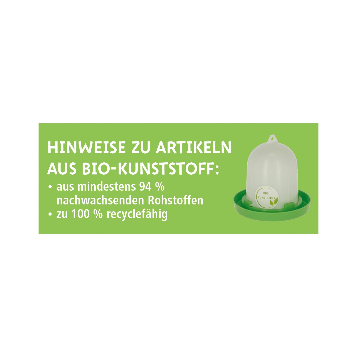 KERBL Bio-Futterautomat  - weiß/grün - 2.5 kg