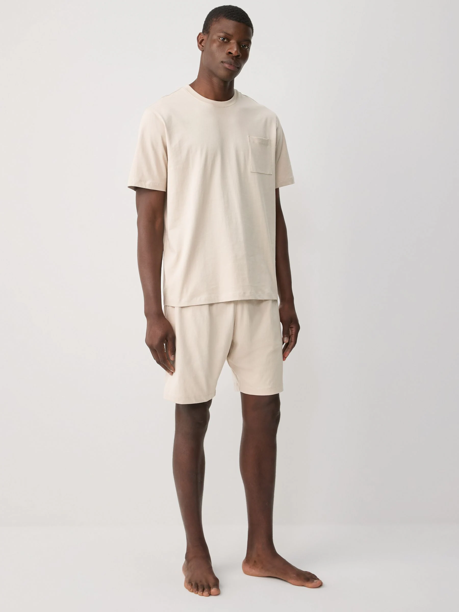 Zwart/Kakigroen/Ecru - Set van 3 jersey pyjamashorts
